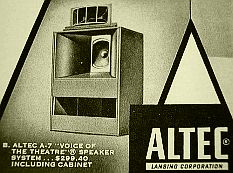 réclame pour VOTT A-7 Altec Lansing Vintage