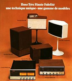 Bose 1801 au catalogue constructeur 1976