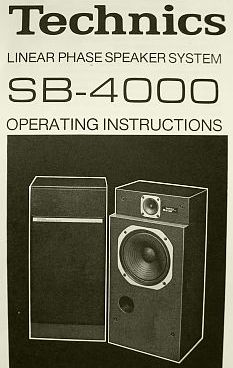 brochure d'enceintes Technics sb4000 Vintage