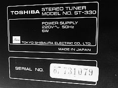infos Toshiba ST330